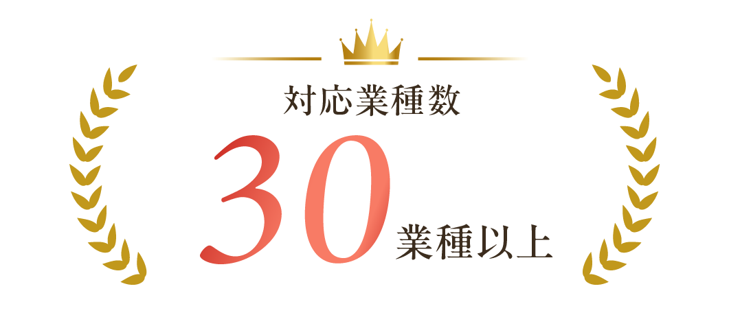 対応業種数 30業種以上